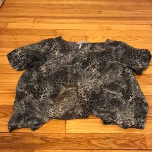 See through. Exposed back crop top